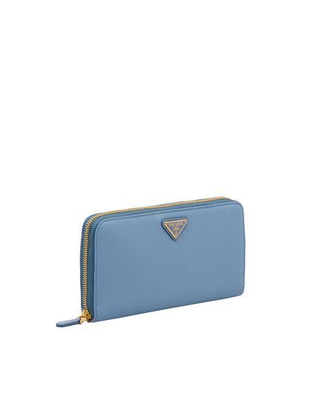 prada saffiano astral blue wallet|prada wallet holder.